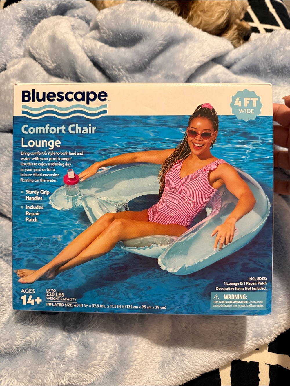 Light Blue Comfort Chair Lounge - Inflatable Pool Float